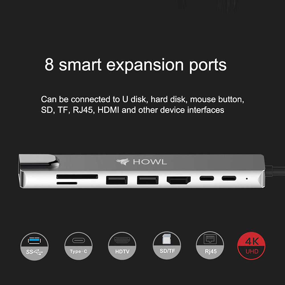 8 In 1 HUB TYPE C (HW - 38)