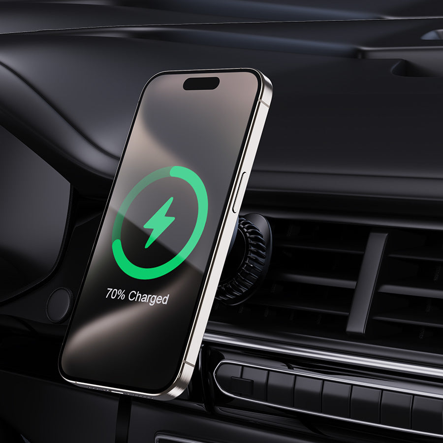 15W Wireless Car Charger - Transperant TYPE C Port (HW - 29)