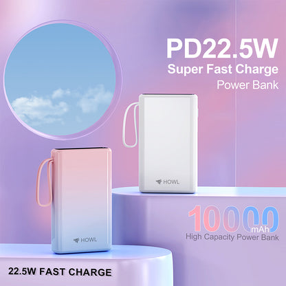 Trio Power Bank 10000 mAH 22.5 W PD - 3 Cable (HW - 210)